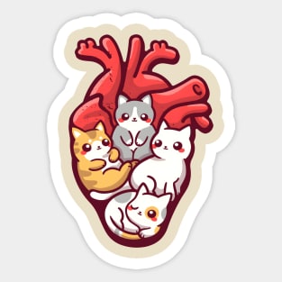 Cat Lover Anatomy Sticker